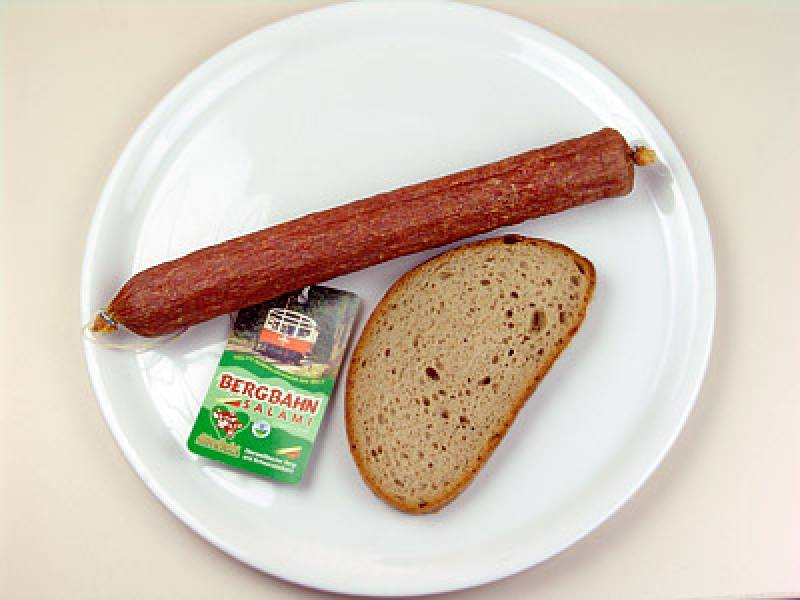 Bergbahnsalami, 200 g Rohfüllgewicht Bergbahnsalami, 200 g Rohfüllgewicht